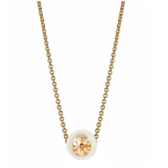 Tory Burch Jewelry - TORY BURCH • Logo Charm Pearl Necklace